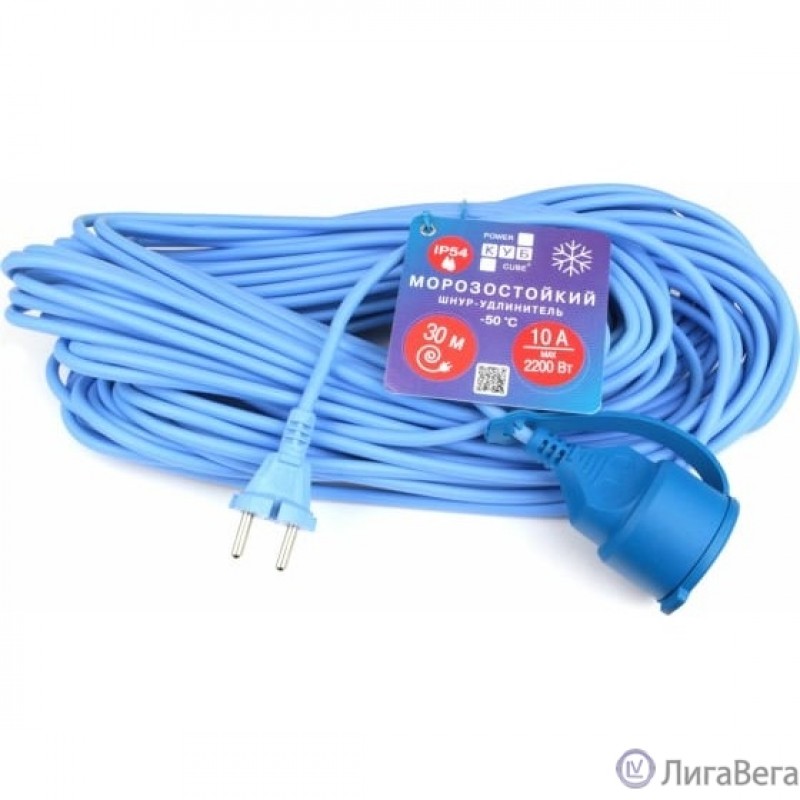 PowerCube Удлинитель мороз. в бухте (PC-1F-R-30(IP)) 30м, IP54, 1 розетка,10А PowerCube Удлинитель мороз. в бухте (PC-1F-R-30(IP)) 30м, IP54, 1 розетка,10А