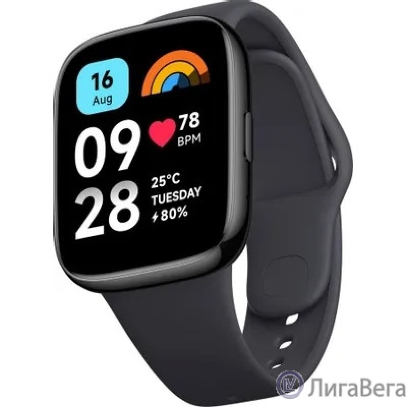 Часы наручные Xiaomi Смарт-часы Redmi Watch 3 Active Black M2235W1 