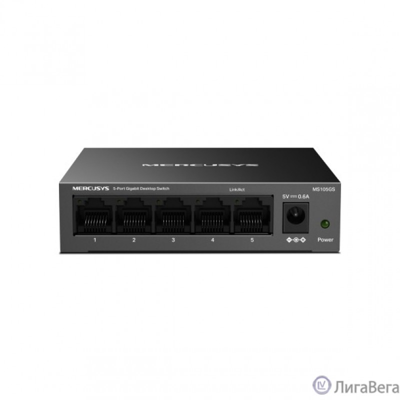 Mercusys MS105GS Настольный коммутатор с 5 гигабитными портам Mercusys MS105GS Настольный коммутатор с 5 гигабитными портам