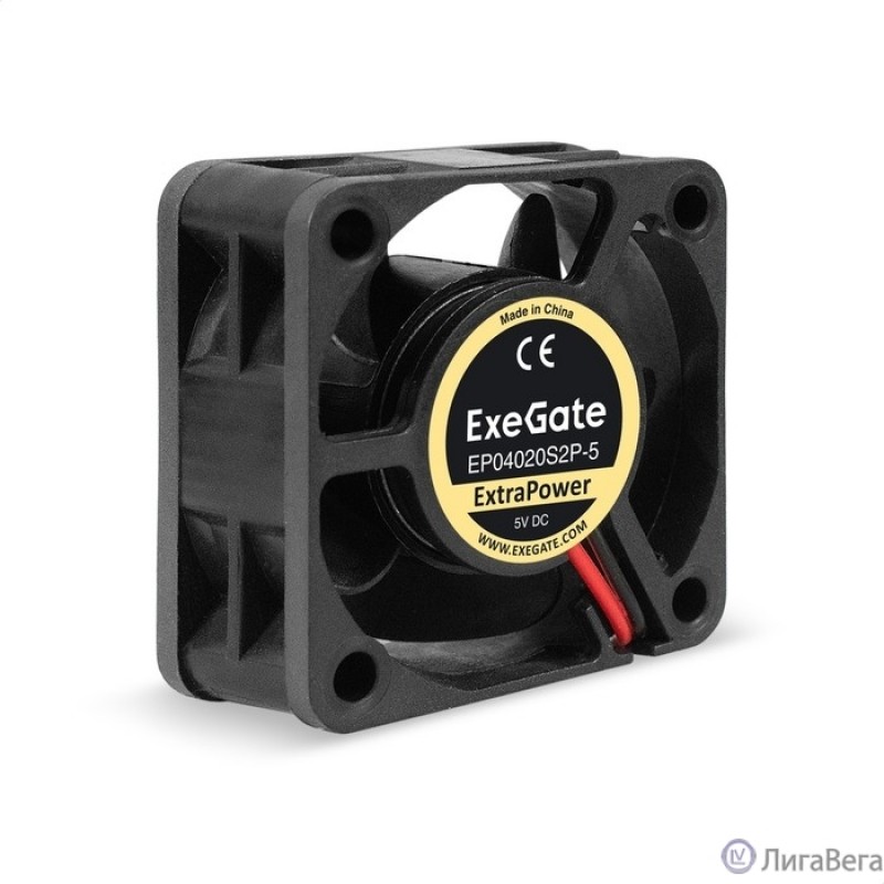 Exegate EX295197RUS Вентилятор 5В DC ExeGate ExtraPower EP04020S2P-5 (40x40x20 мм, Sleeve bearing (подшипник скольжения), 2pin, 7000RPM, 30.5dBA)