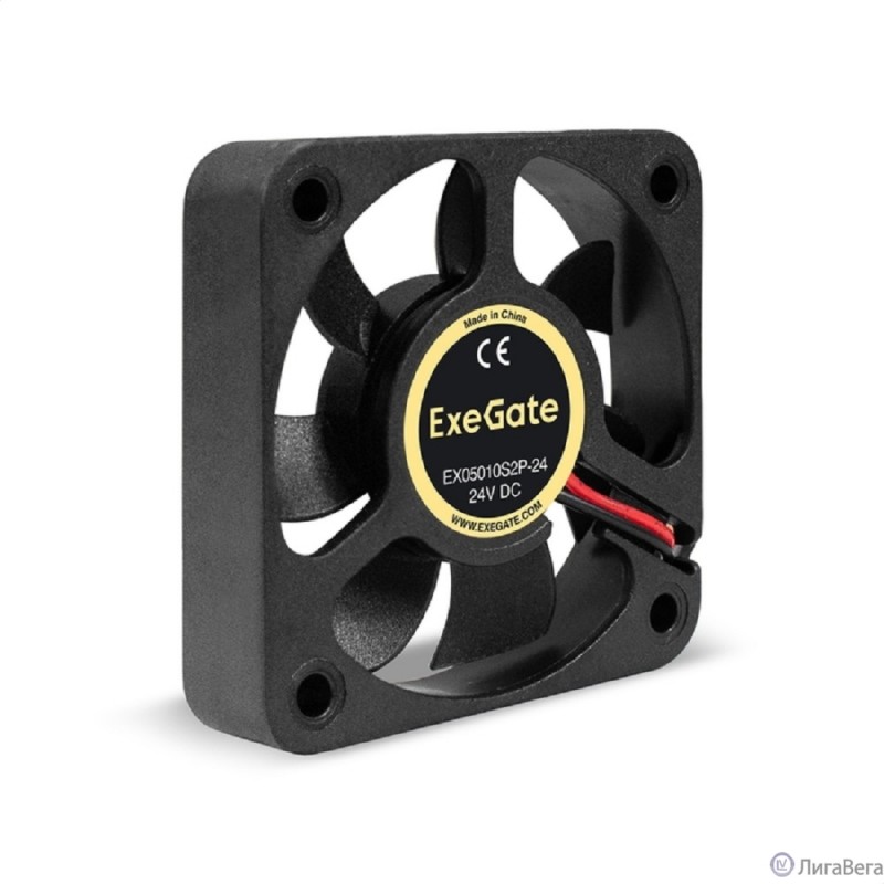 Exegate EX295202RUS Вентилятор 24В DC ExeGate EX05010S2P-24 (50x50x10 мм, Sleeve bearing (подшипник скольжения), 2pin, 7000RPM, 39dBA)