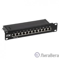 ITK 1U патч-панель кат.5E STP 12 портов 10″ (Dual IDC) (PP12-1UC5ES-D05-10)