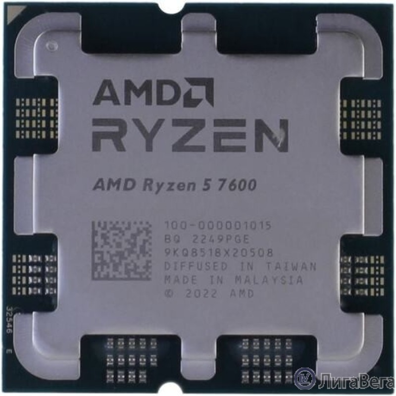 CPU AMD Ryzen 5 7600 OEM (100-000001015) {Raphael, 6C/12T, 3.8/5.1GHz, 32MB, 65W} 