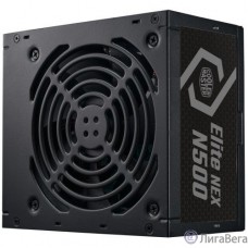 Блок питания 500 Ватт/ Power Supply Cooler Master Elite NEX N500, 500W, ATX, 120mm, 5xSATA, 2xPCI-E(6+2), 3xMolex, APFC, EU Cable (MPW-5001-ACBN-BEU)