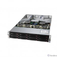 Supermicro SYS-620U-TNR (X12DPU-6,829U3TS-R1K22P-T, 2U, Dual Socket P+ (LGA-4189), Intel® C621A, 32xDIMM Slots 3200/2933/2666 ECC DDR4,12x 3.5″ hot-swap hybrid NVMe/SATA/SAS, 2xP