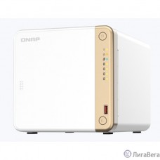 Сетевое хранилище без дисков/ channel QNAP TS-462-4G NAS 4 HDD trays, 2 x M.2 NVMe PCIe Gen 3 x1, 2-core Intel Celeron N4505 2.9 GHz, 4 GB RAM (1 x 2GB + RAM-2GDR4T0-SO-2400) up to 16 GB (2 x 8GB), 1x