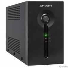 CROWN ИБП CMU-SP650EURO { 650VA\390W, корпус металл, 1x12V/7AH, розетки 3*EURO, AVR 140-290V, съёмный кабель питания 1.8 м, порт RJ11/45, порт USB, LED-} [CM000001861] 